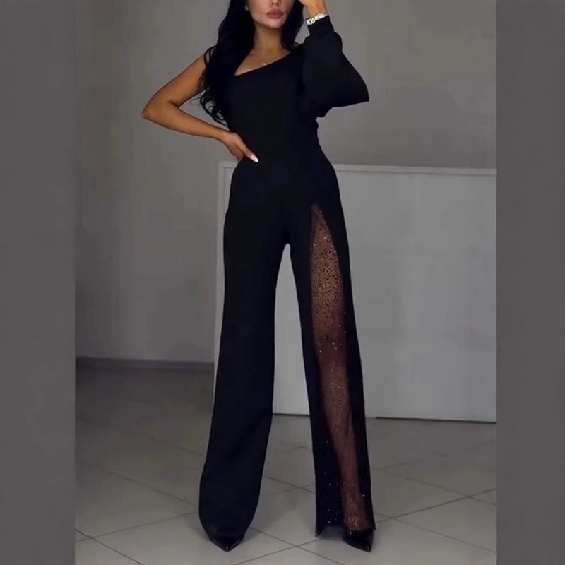 Ally™ One-Shoulder Flared Short Romper